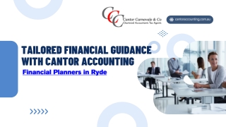 Tailored Financial Guidance with Cantor Accounting