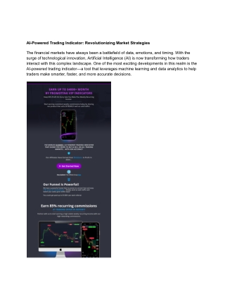 AI-Powered Trading Indicator- Revolutionizing Market Strategies