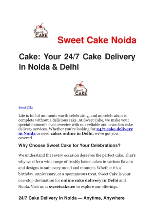 Sweet-Cake-Noida
