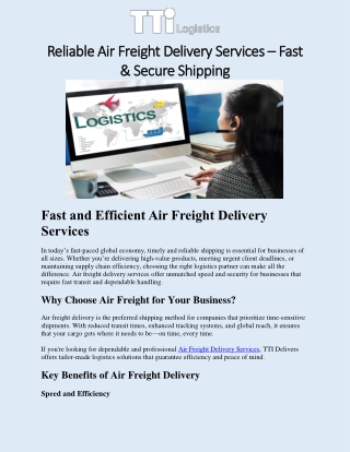 Reliable Air Freight Delivery Services (1)