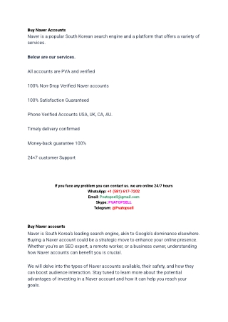 Top 5 Trustable Marketplace to Buy Naver Accounts