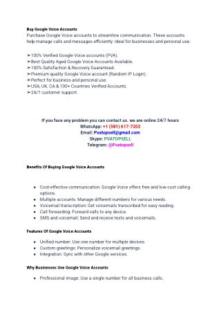 Top 5 Sites To Buy Google Voice Accounts _ USA Phone ...