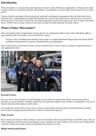 Understanding Police Misconduct: How a Police Misconduct Lawyer Can Help