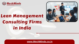 Lean Management Consulting Firms in India