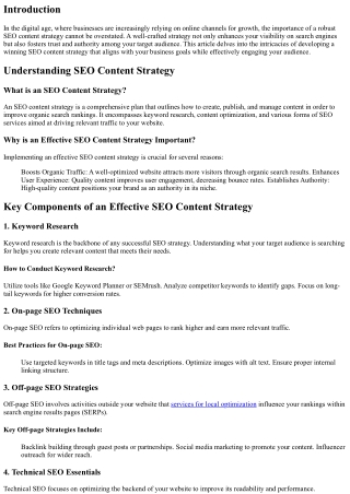 Developing a Winning SEO Content Strategy