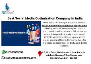 Best Social Media Optimization Company in India