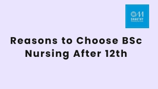 Reasons to Choose BSc Nursing After 12th
