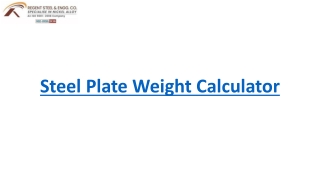 Steel Plate Weight Calculator