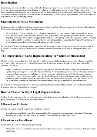 Navigating the Legal System: Tips for Victims of Police Misconduct