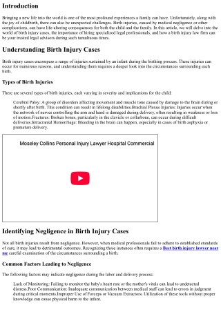 Birth Injury Law Firm: Your Trusted Legal Advisors