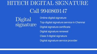 Digital signature certificate