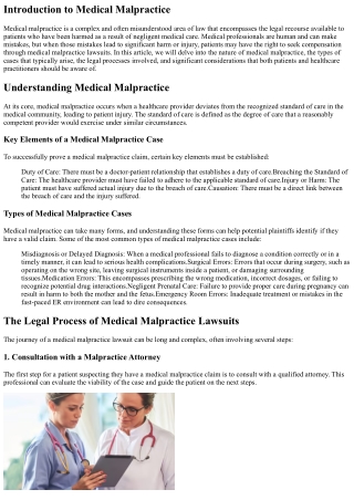 Unveiling the Truth Behind Medical Malpractice Lawsuits