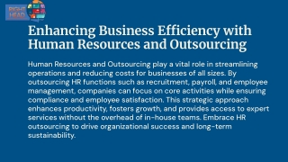 Human Resources and Outsourcing