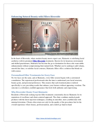 Enhancing Natural Beauty with Fillers Riverside