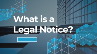 What is a Legal Notice?