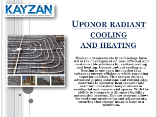 Design Considerations for Radiant Cooling and Heating System in New Construction