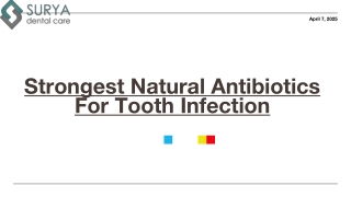 What Are The Strongest Natural Antibiotics for Tooth Infection - Oris Dental Center