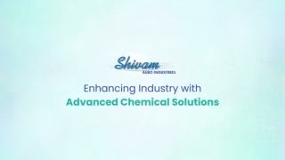 Enhancing Industry with Advanced Chemical Solutions