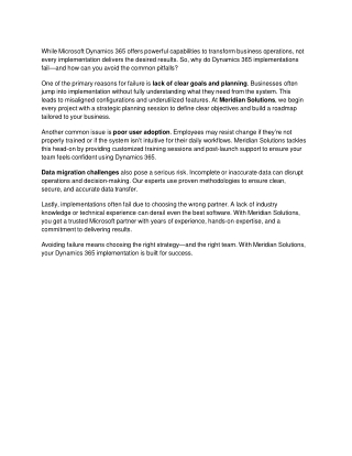 Why Do Dynamics 365 Implementations Fail—and How Can You Avoid It?