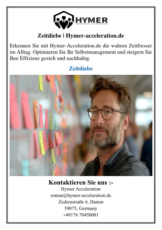 Zeitdiebe | Hymer-acceleration.de