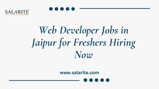 Web Developer Jobs in Jaipur for Freshers Hiring Now