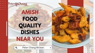Amish Food Quality Dishes Near You | Chef with a James Beard Award!