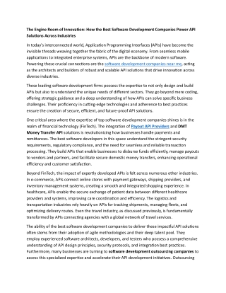 The Engine Room of Innovatio1