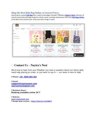 Shop the Best Kids Bag Online at Lowest Prices