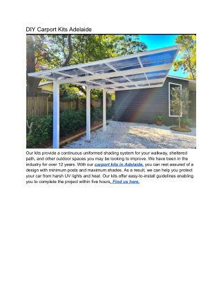 DIY Carport Kits Adelaide