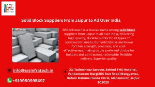 Solid Block Suppliers From Jaipur to All Over India