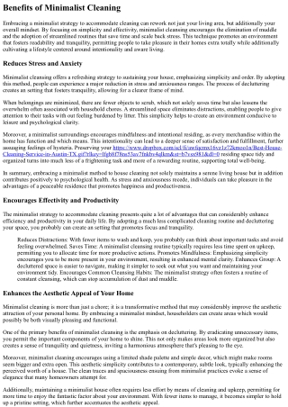 The Minimalist’s Strategy To Deal With Cleaning