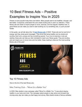 10 Best Fitness Ads – Positive Examples to Inspire You in 2025
