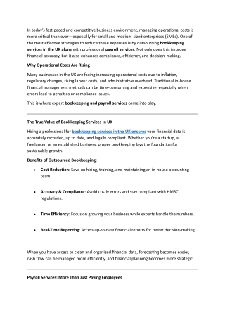 Cut Costs with Expert Bookkeeping Services in UK