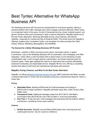 Best Tyntec Alternative for WhatsApp Business API