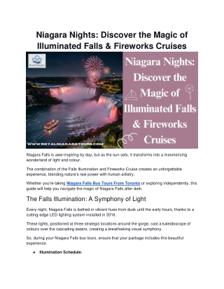 Niagara Nights: Discover the Magic of Illuminated Falls & Fireworks Cruises