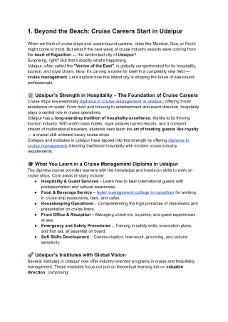 Beyond the Beach_ Cruise Careers Start in Udaipur