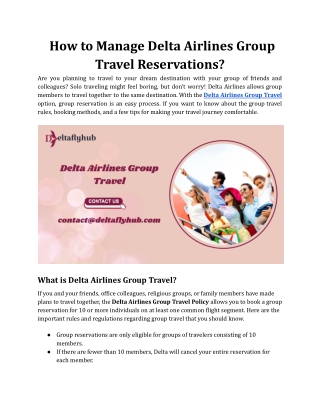 How to Maximize Savings on Delta Airlines Group Travel