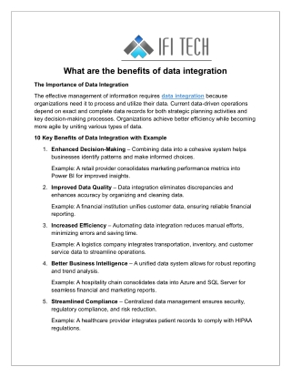 Unlocking the Power of Data Integration 10 Key Benefits for Modern Businesses