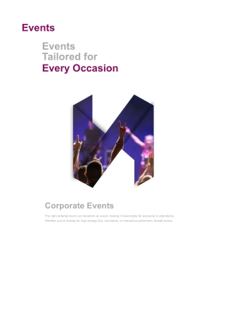 NexaEventos Services offers Premium Services for Events, providing top-tier