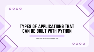 Types Of Applications That Can Be Built With Python