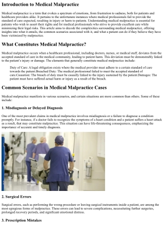 Decoding the Legal Language: Medical Malpractice Explained