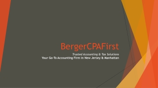 BergerCPAFirst Trusted Accounting & Tax Solutions