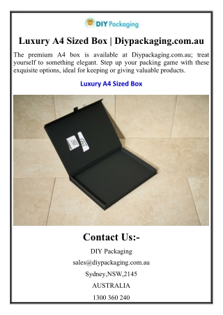 Luxury A4 Sized Box | Diypackaging.com.au