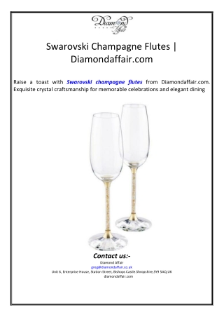 Swarovski Champagne Flutes | Diamondaffair.com