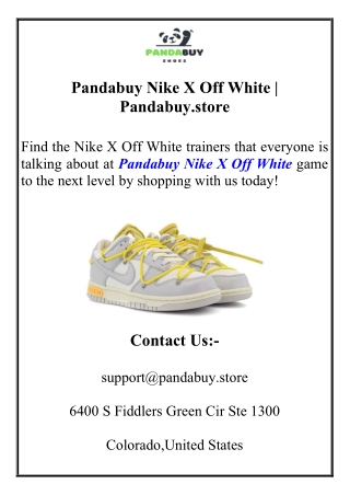 Pandabuy Nike X Off White | Pandabuy.store