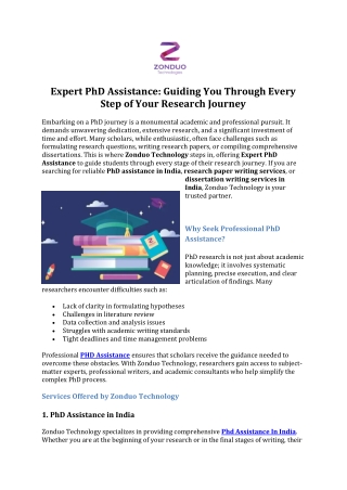 Expert PhD Assistance -Guiding You Through Every Step of Your Research Journey