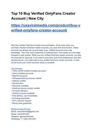 Can you Buy verified onlyfans creator Account for your 2025