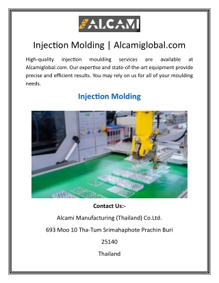 Injection Molding  Alcamiglobal