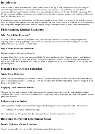 Kitchen Extensions That Make Entertaining a Breeze