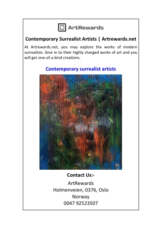 Contemporary Surrealist Artists Artrewards.net